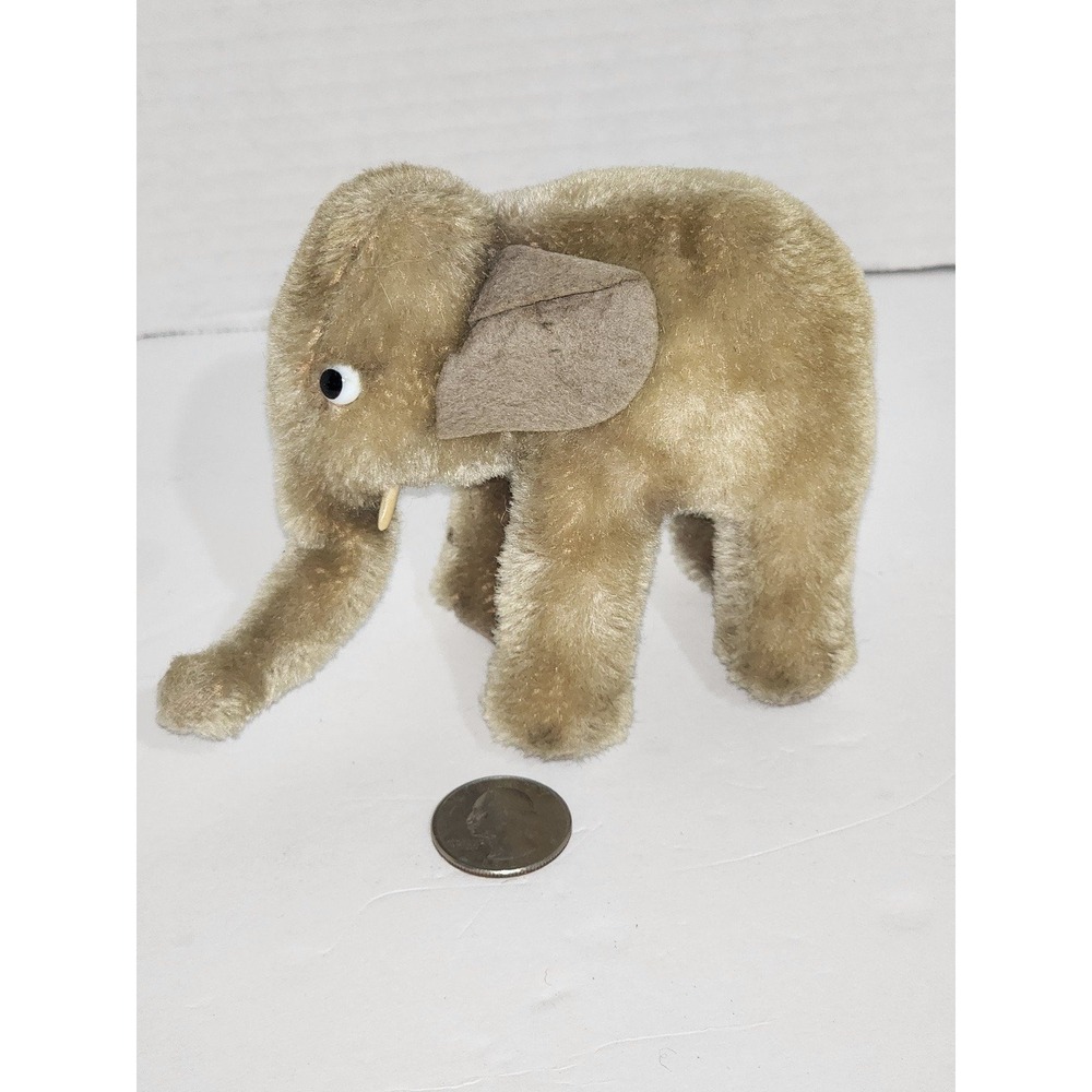 Vintage Steiff Small Mohair Elephant Plush Collectible‎